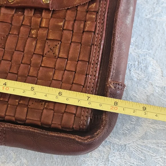 ASHWOOD HERITAGE Crossbody Bag Red Leather Woven England UK Purse Handbag Boho - Picture 4 of 16